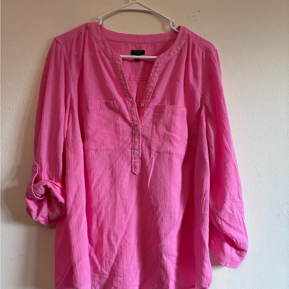 Talbots Bright Pink Blouse